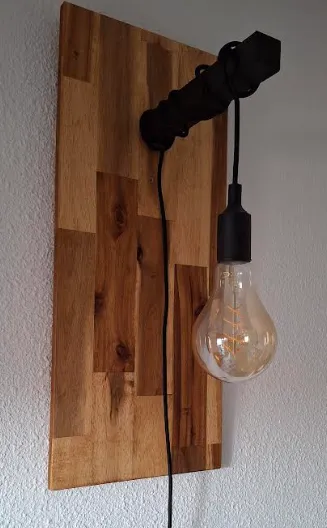 Applique lumineuse en bois applique murale design en bois