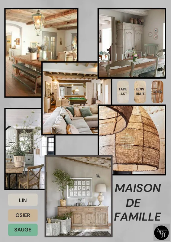 MAISON-DE-FAMILLE Moodboard maison de famille par Ardecor'home