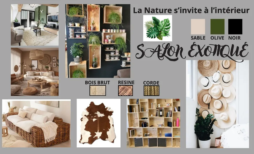 moodboard salon exotique