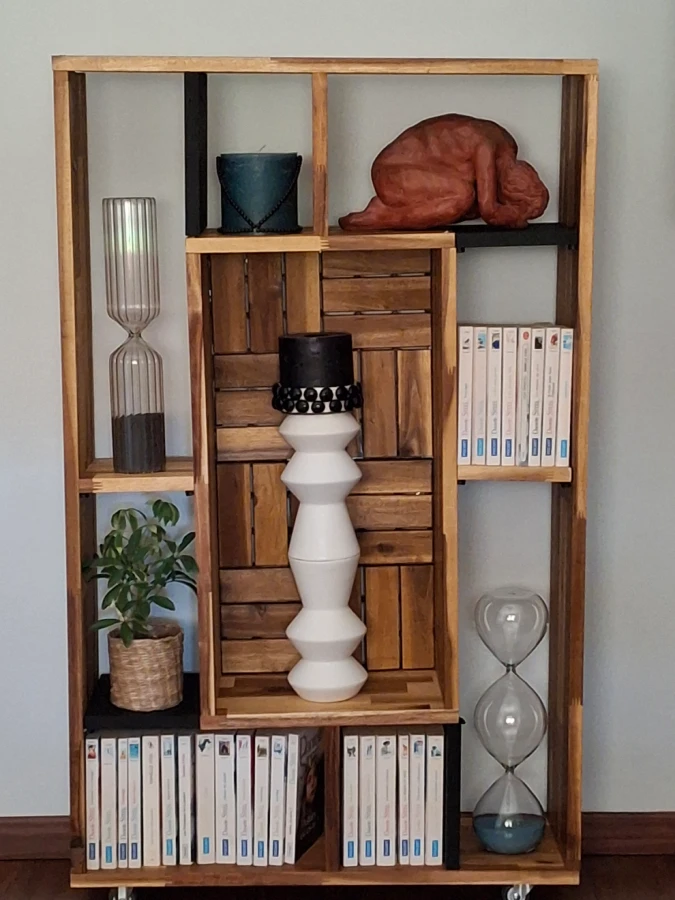 Etagère multi-niches applique murale design en bois