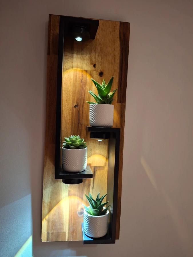 lampes murales support de plantes applique murale design en bois